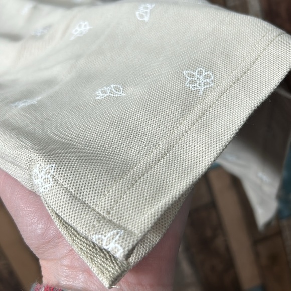 👕 Veboon Mens medium cream cotton flex polo shirt - Picture 15 of 15